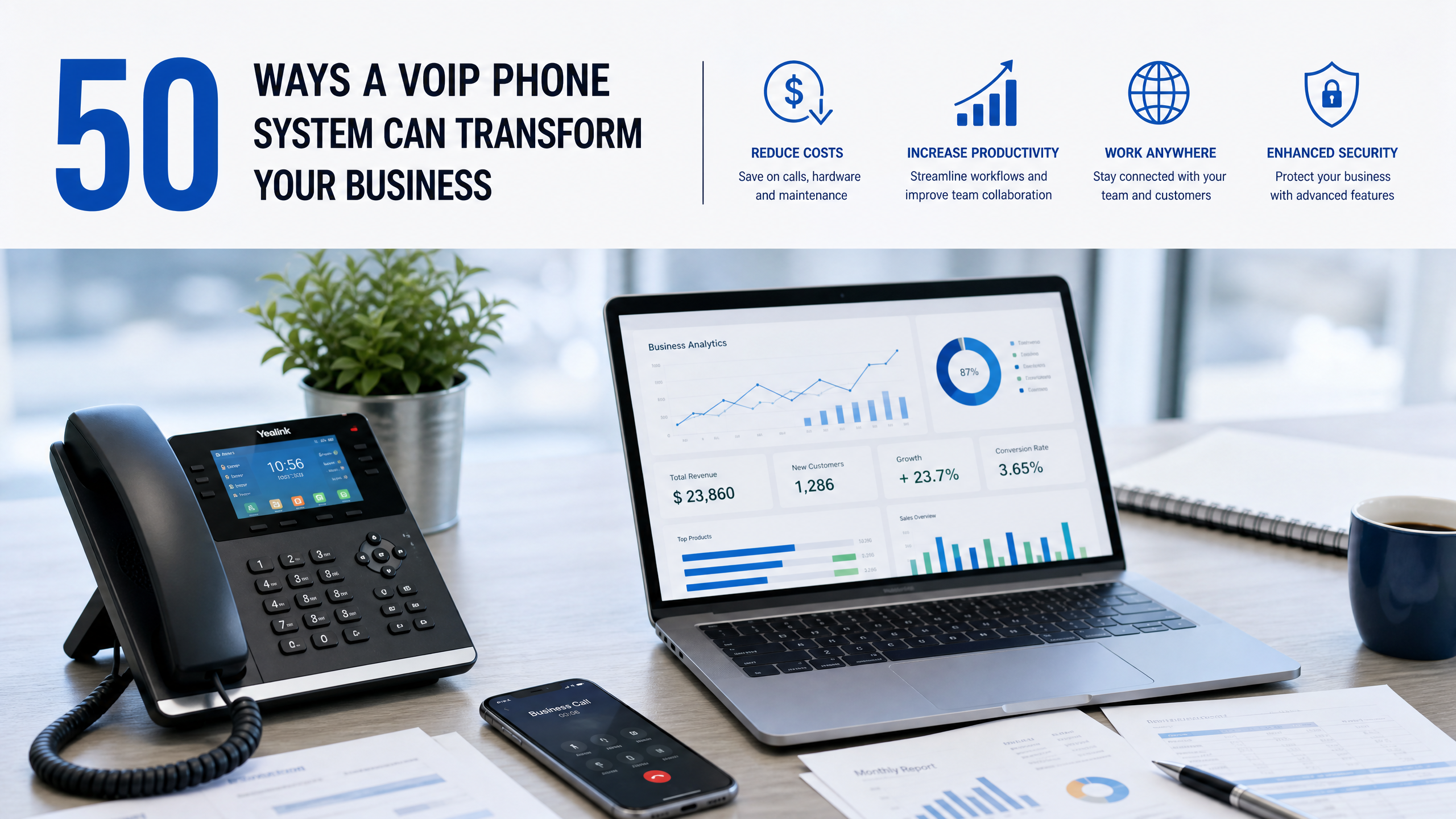 50 Estadísticas de Telefonía Empresarial y VoIP para 2026